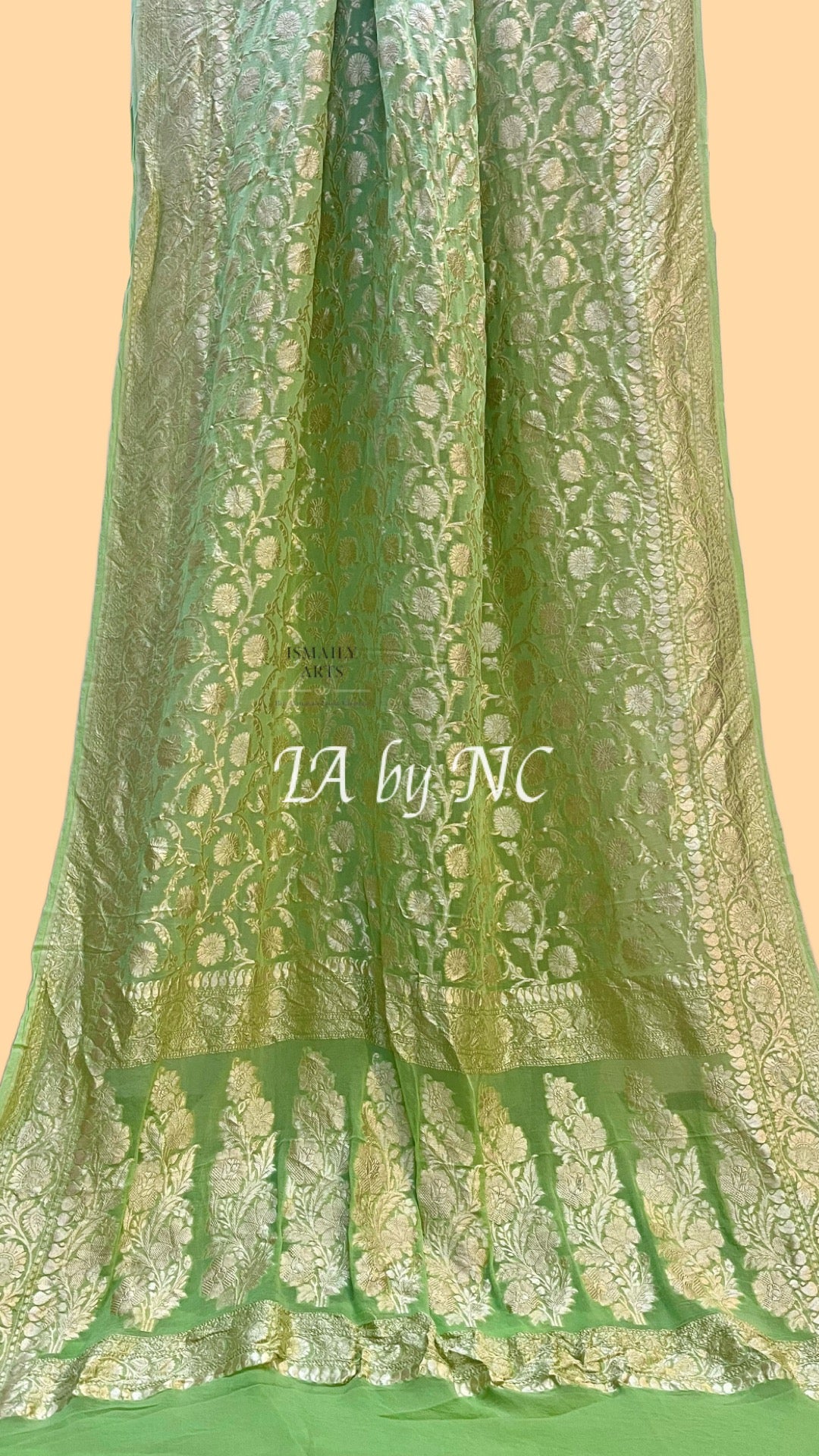 Iguana Banarasi Pure Khaddi Georgette Saree