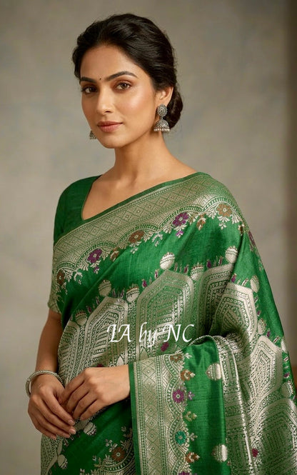 Sacramento Banarasi Pure Khaddi Tussar Georgette Designer Saree