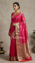 Imperial Banarasi Pure Kora Silk Kadwa Saree