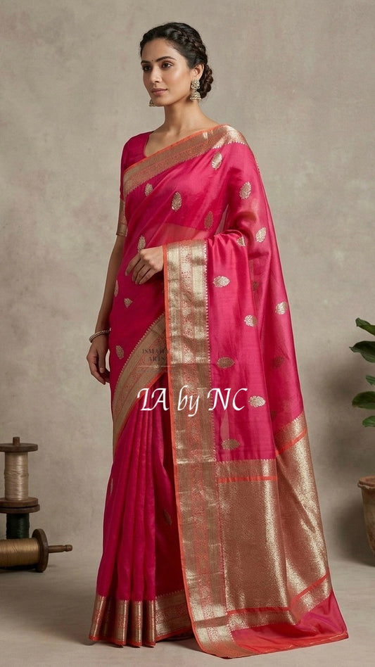 Imperial Banarasi Pure Kora Silk Kadwa Saree