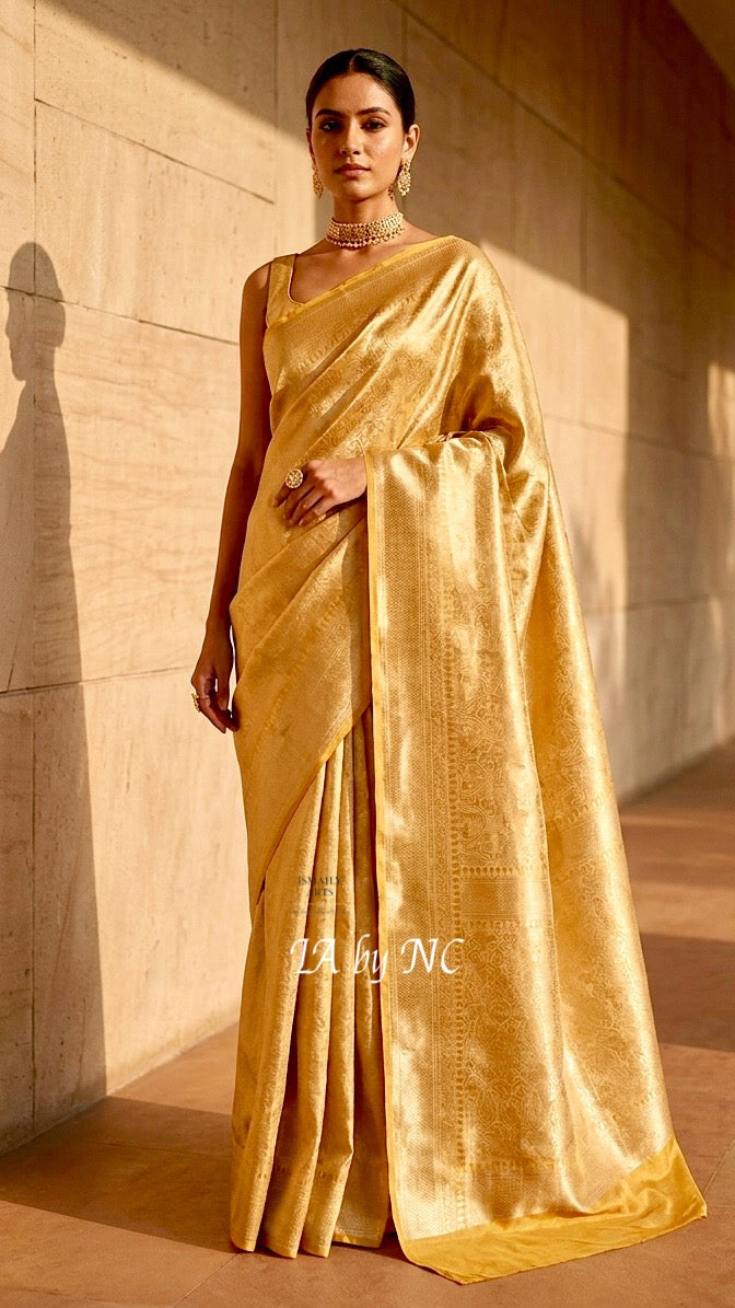 Tuscany Banarasi Pure Tissue Silk Brocade Saree