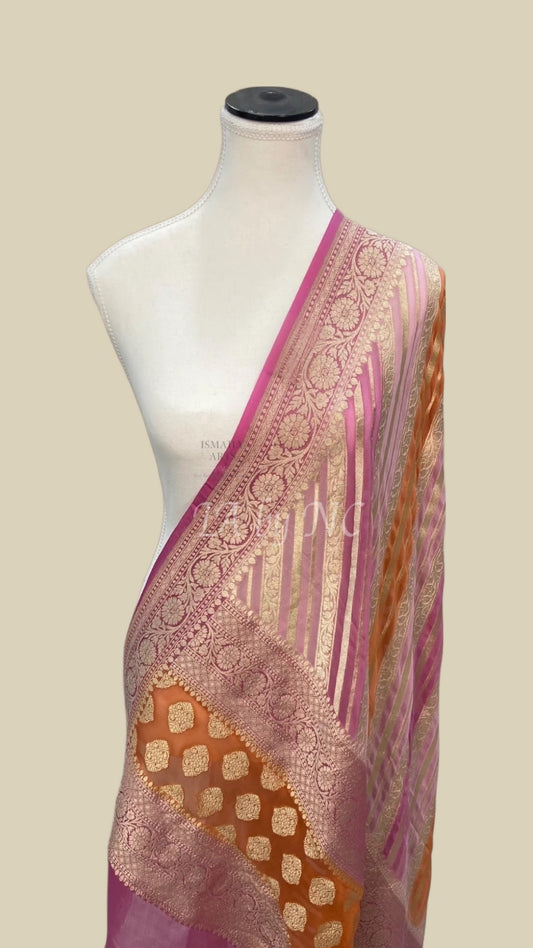 Taffy Banarasi Pure Khaddi Georgette Dupatta