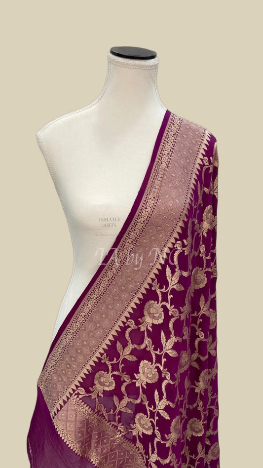 Byzantine Banarasi Pure Khaddi Georgette Dupatta