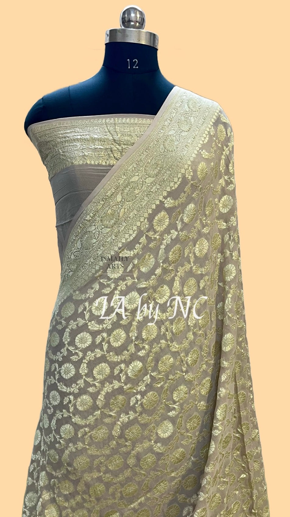 Harbor Banarasi Pure Khaddi Georgette Saree