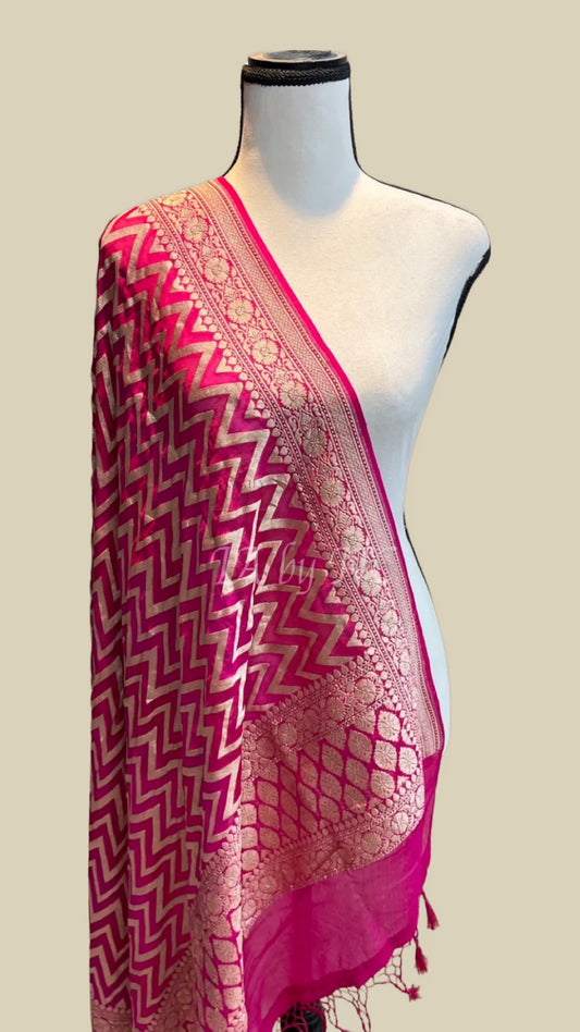 Ruby Banarasi Pure Khaddi Georgette Dupatta