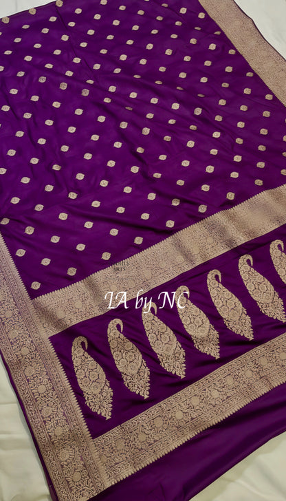 Byzantine Banarasi Mashru Katan Silk Saree
