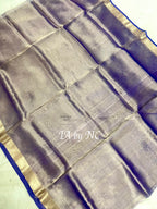 Grape Banarasi Pure Tissue Silk Saree