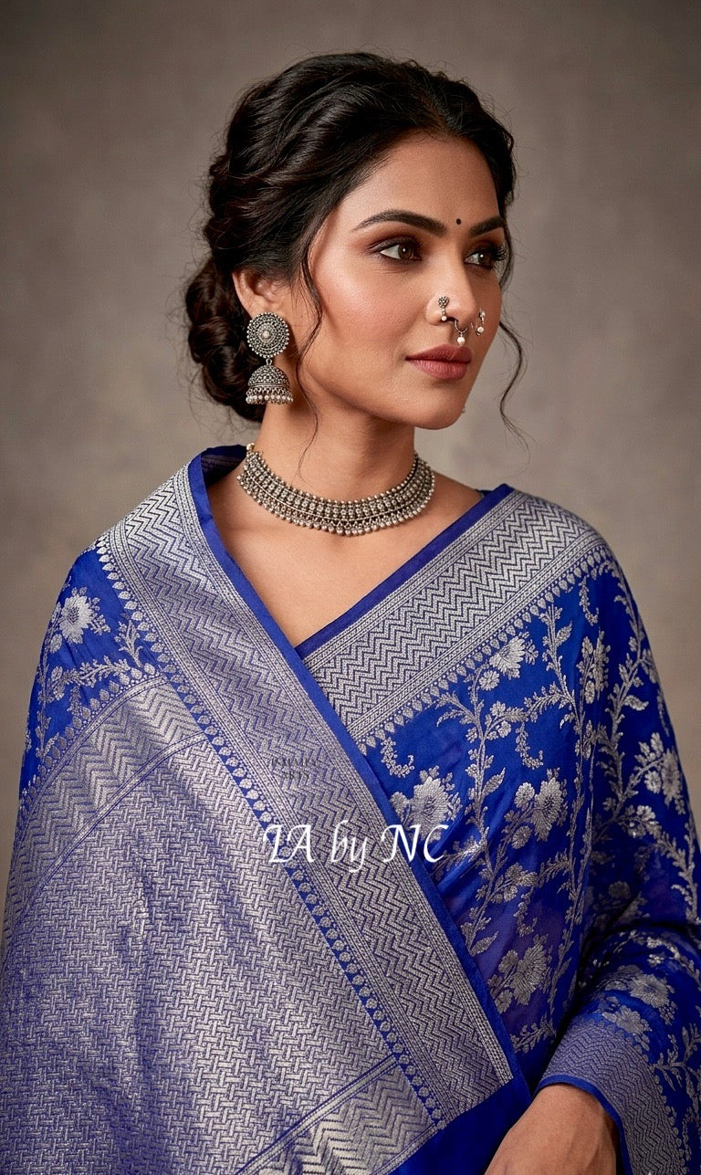 Royal Banarasi Pure Khaddi Georgette Sona Rupa Saree