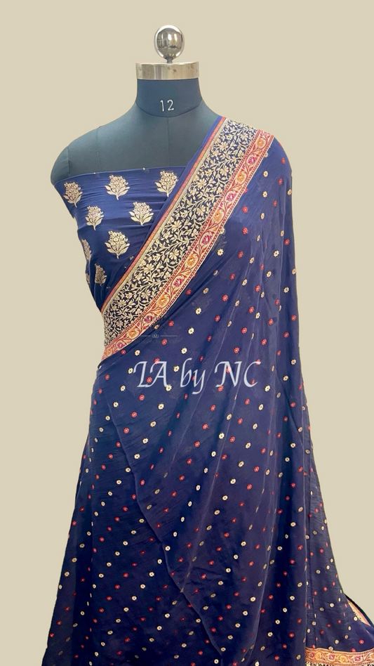 Space Banarasi Pure Khaddi Crepe Georgette Saree
