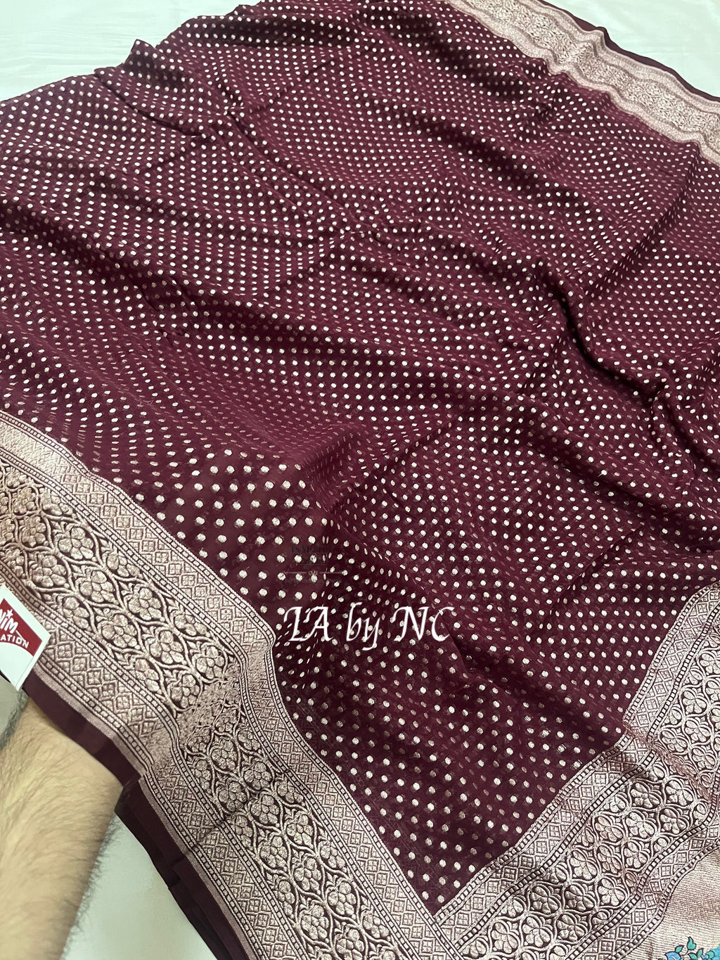 Hickory Banarasi Pure Khaddi Georgette Saree