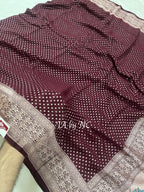 Hickory Banarasi Pure Khaddi Georgette Saree