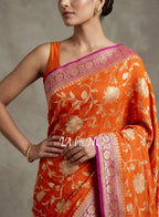 Tiger Banarasi Pure Chiffon Georgette Saree