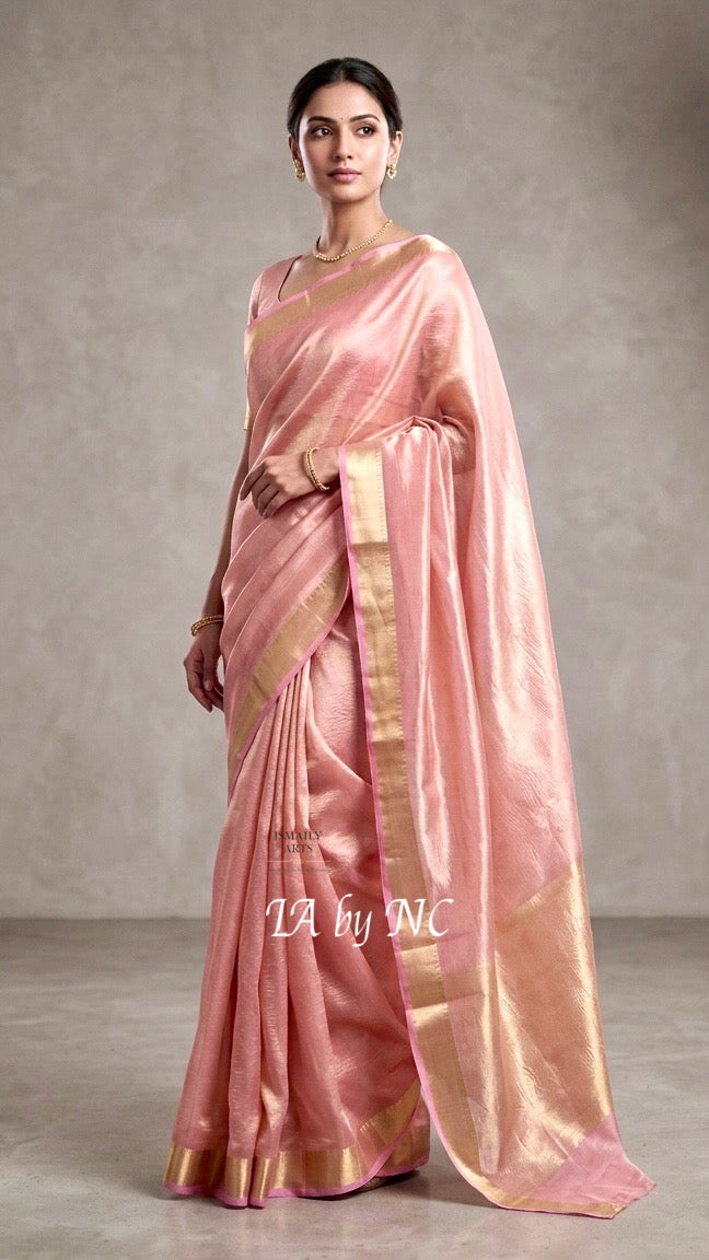 Flamingo Banarasi Pure Tissue Silk Saree