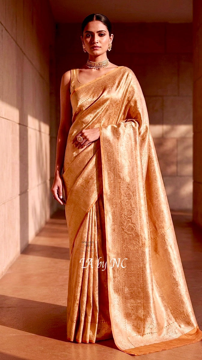 Tiger Banarasi Pure Tissue Silk Brocade Saree