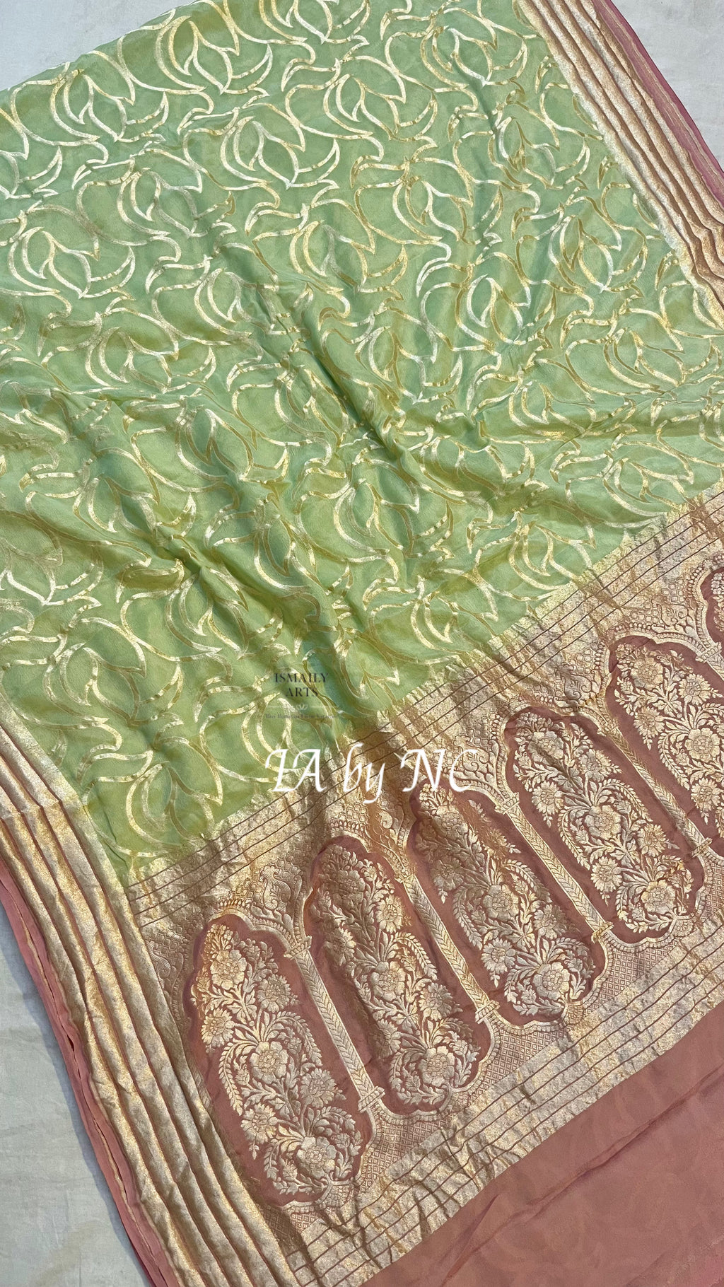 Sage Banarasi Pure Khaddi Georgette Saree