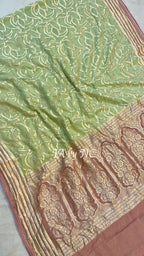 Sage Banarasi Pure Khaddi Georgette Saree