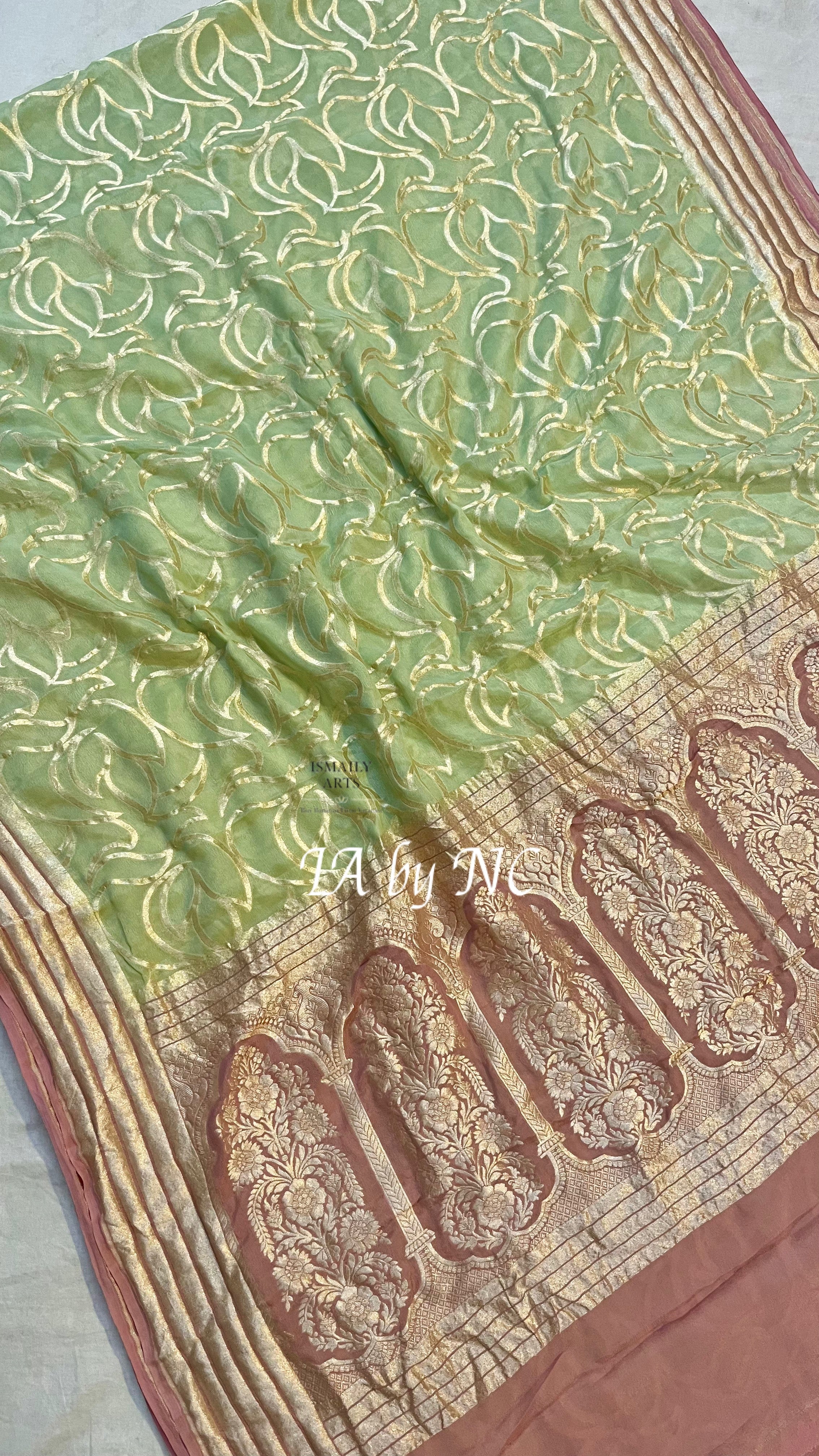 Sage Banarasi Pure Khaddi Georgette Saree