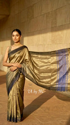 Black Banarasi Pure Tissue Silk Saree