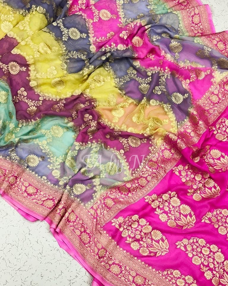 Banarasi Pure Khaddi Georgette Saree