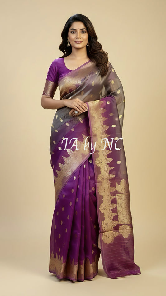 Banarasi Pure Kora Silk Kadwa Saree