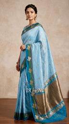Baby Banarasi Pure Kora Silk Kadwa Saree