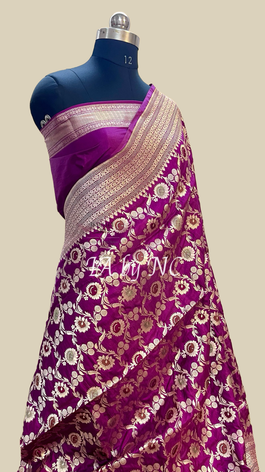 Byzantine Banarasi Pure Katan Silk Meenakari Pattu Saree