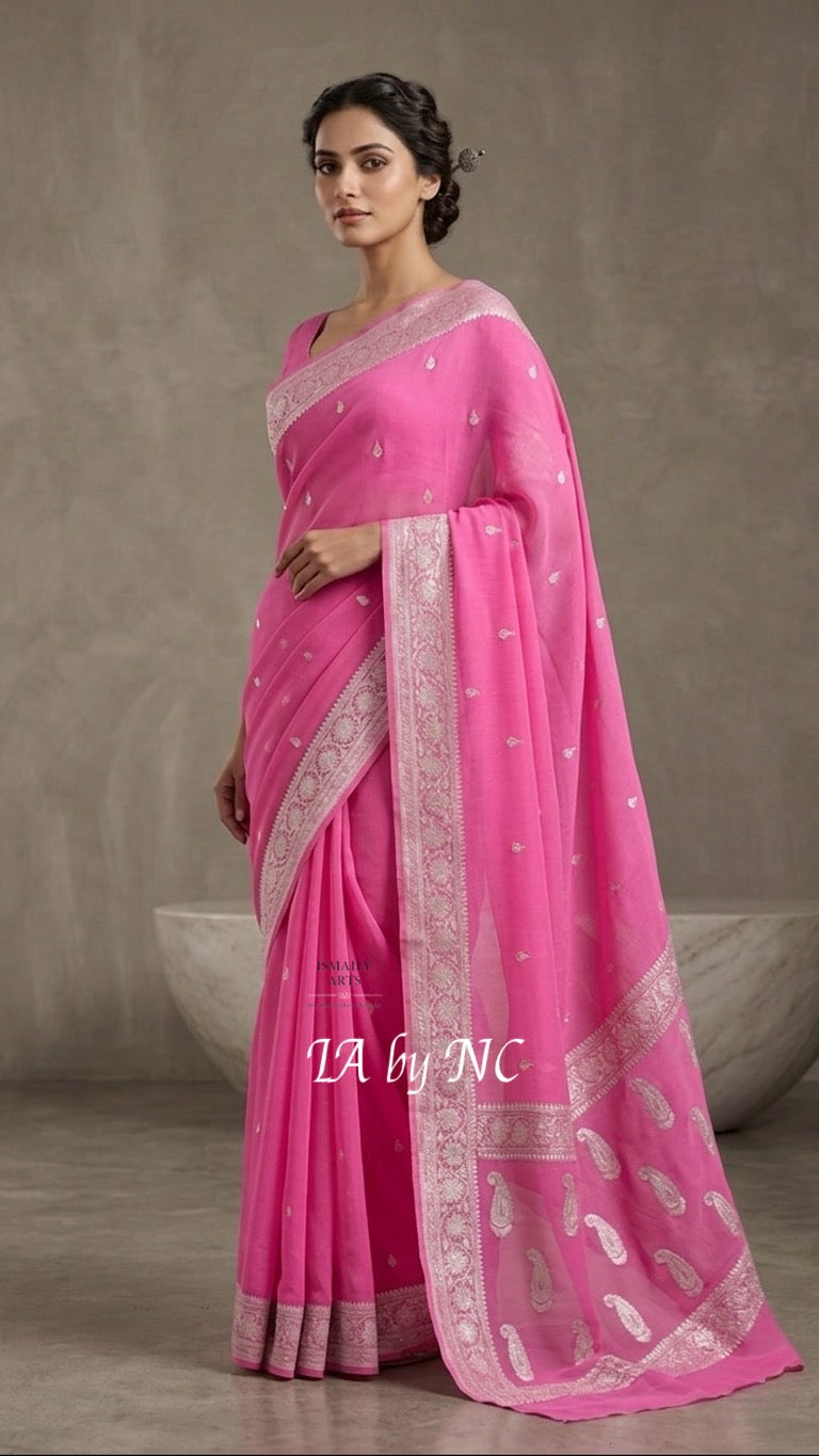Hot Banarasi Pure Khaddi Georgette Kadwa Saree