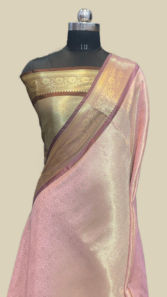Banarasi Blend Zari Tissue Brocade Saree