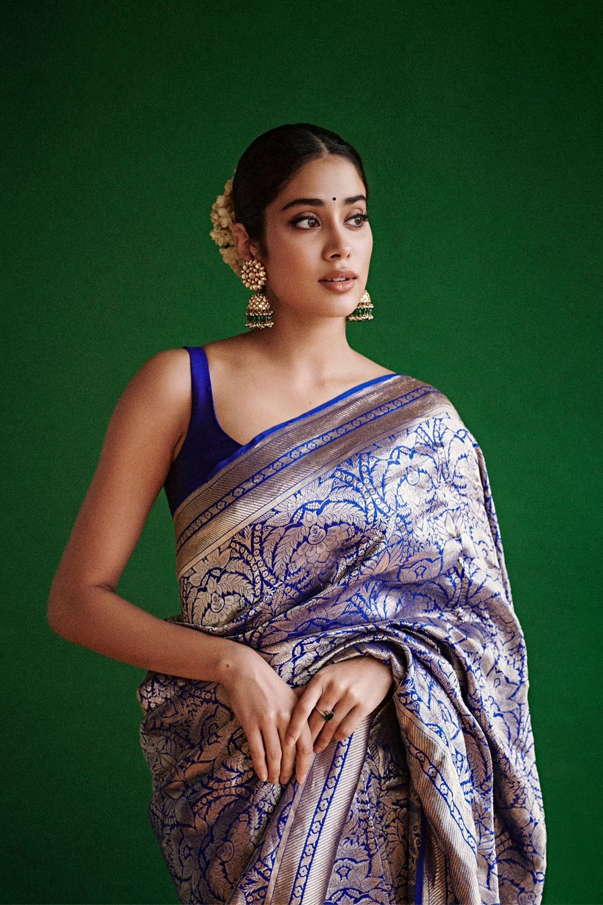 Jahnvi Kapoor Royal Banarasi Pure Katan Silk Pattu Brocade Saree