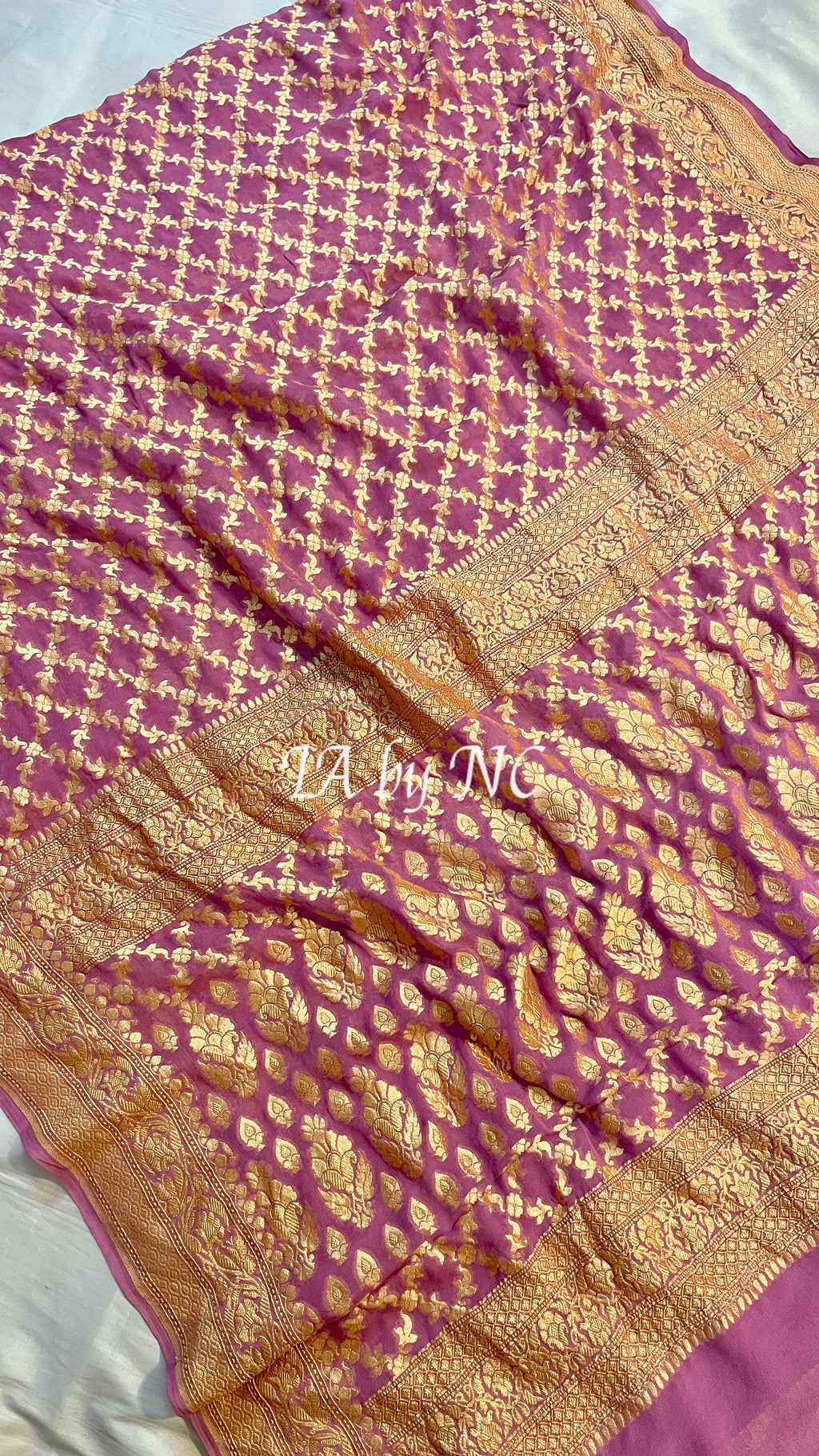 Thulian Banarasi Pure Khaddi Georgette Saree