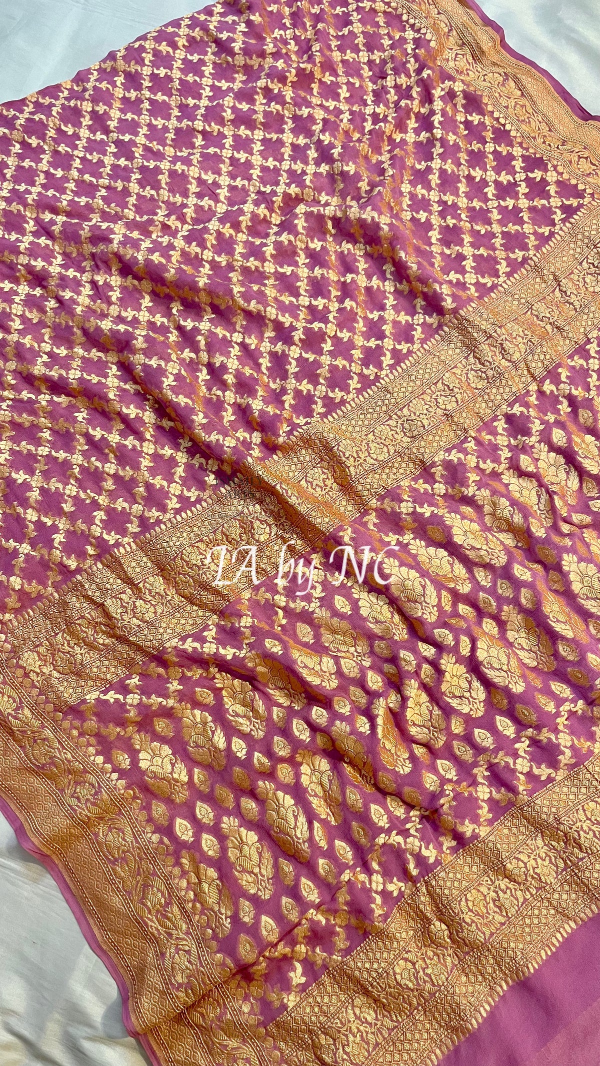 Thulian Banarasi Pure Khaddi Georgette Saree