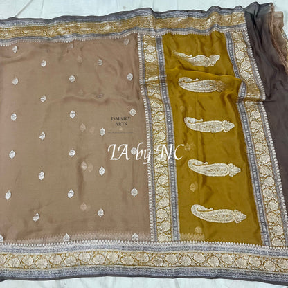 Tortilla Banarasi Pure Khaddi Georgette Kadwa Saree