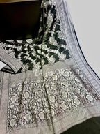 Black Banarasi Pure Khaddi Georgette Saree