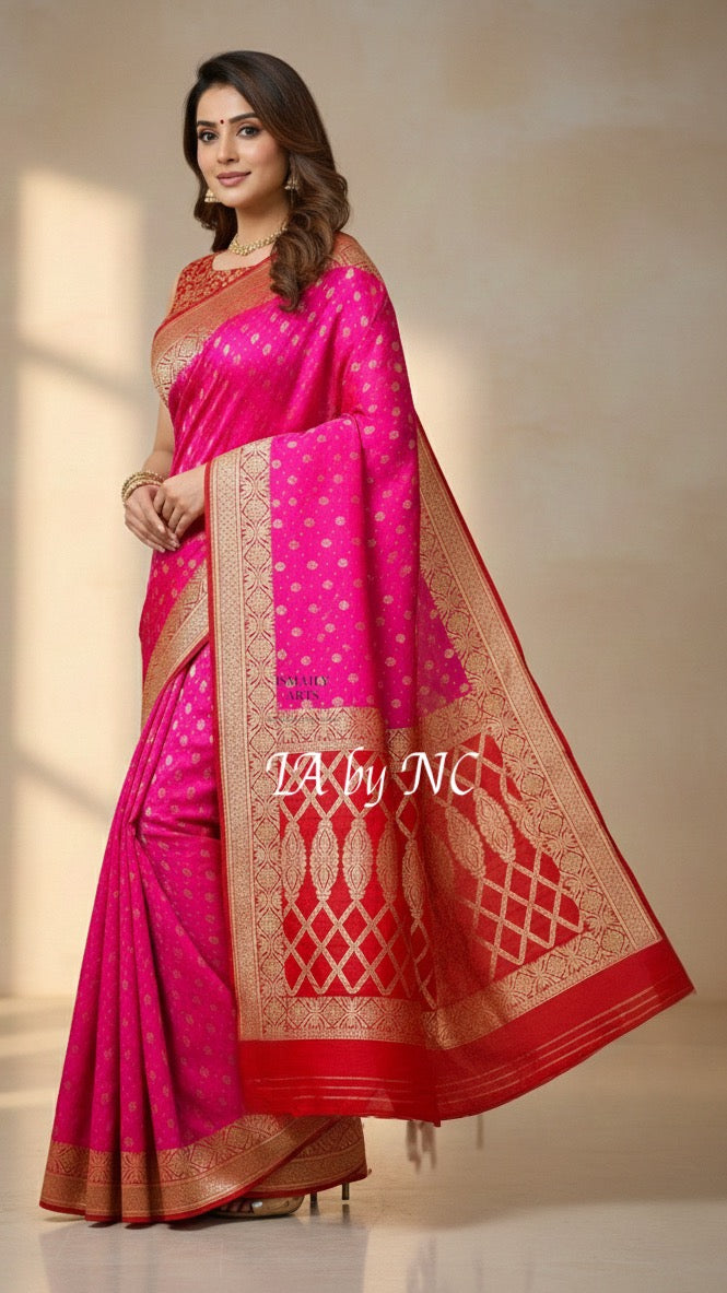 Rani Banarasi Pure Khaddi Georgette Saree