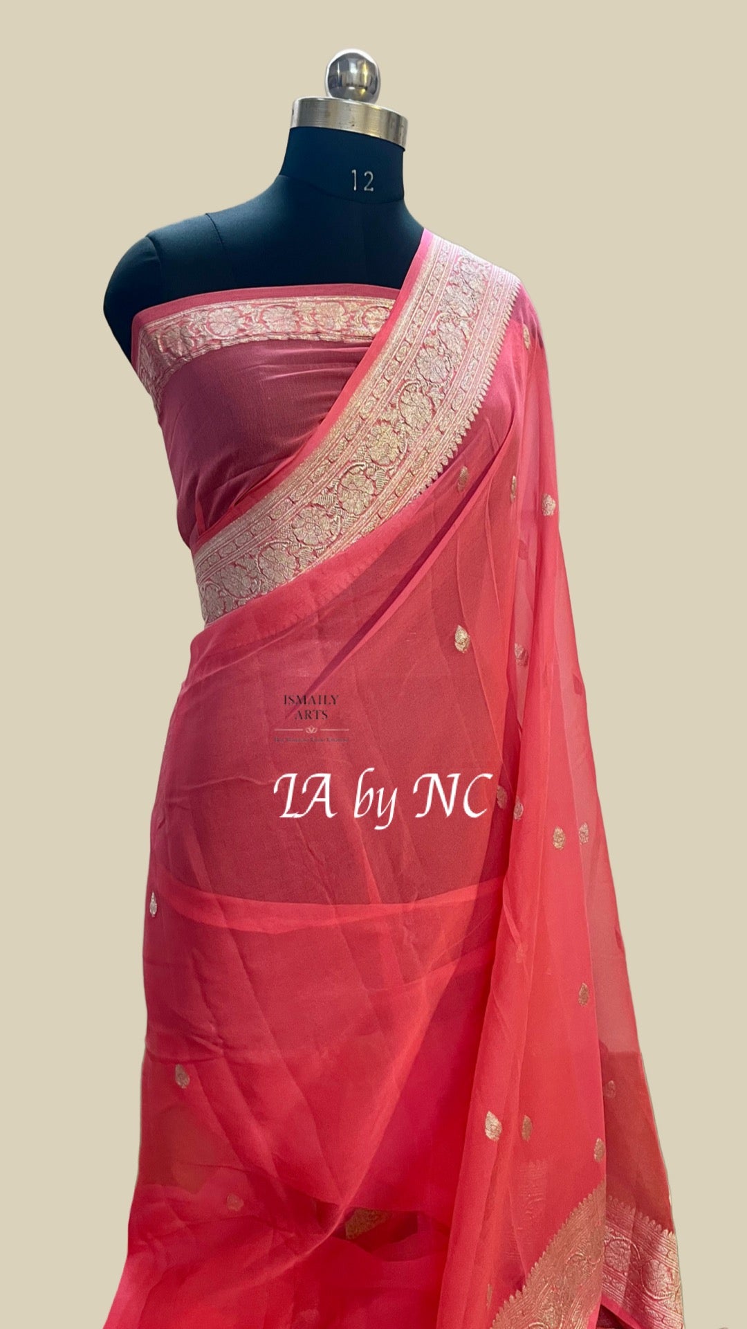 Punch Banarasi Pure Khaddi Georgette Kadwa Saree