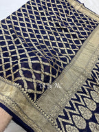 Space Banarasi Pure Khaddi Georgette Saree