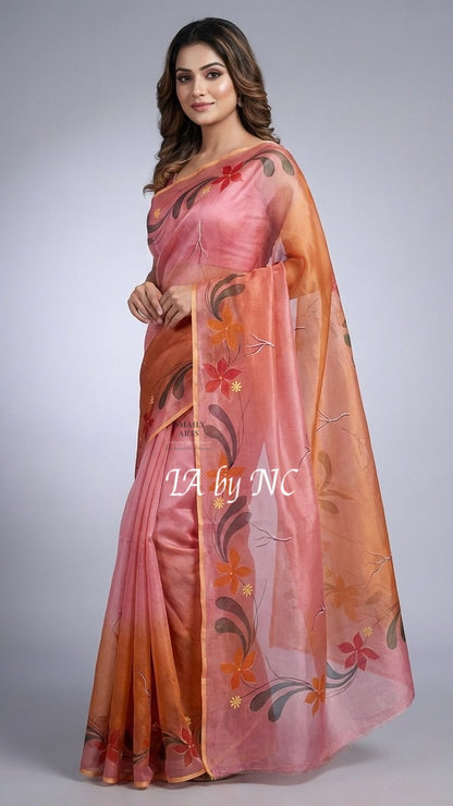 French Banarasi Pure Kora Organza Saree