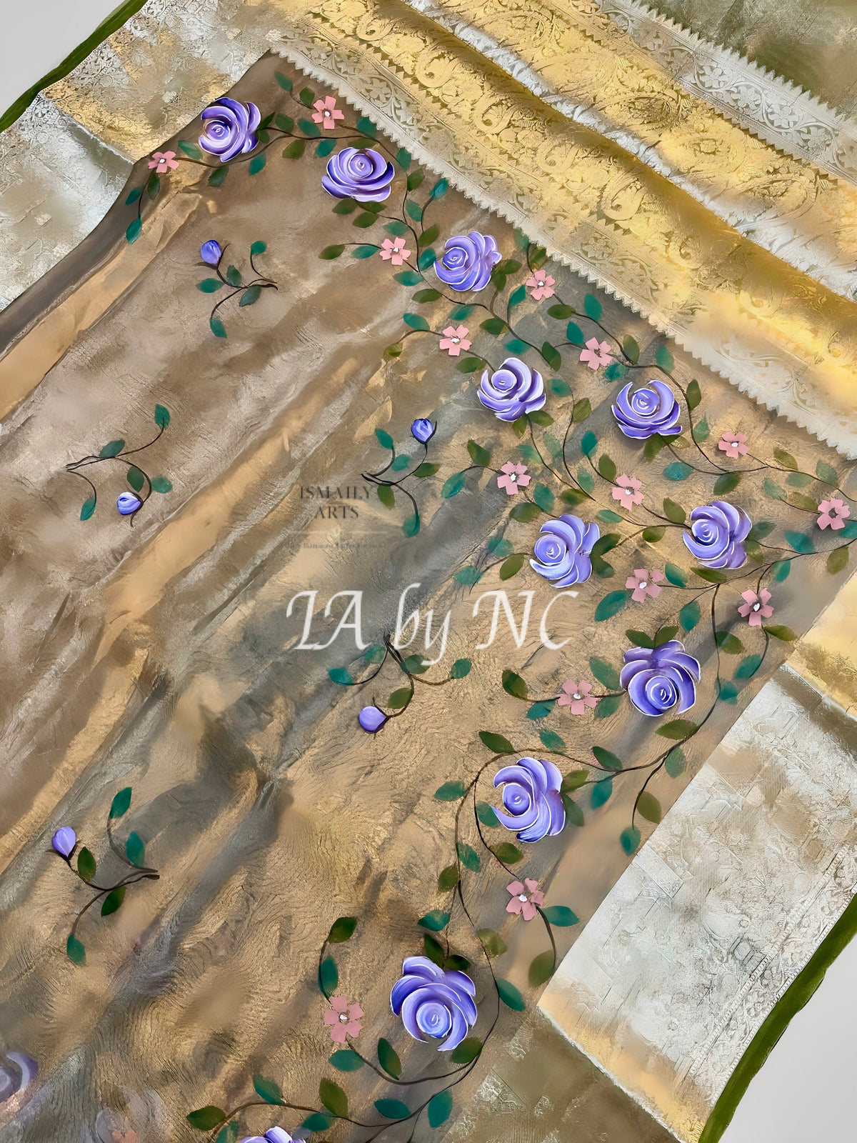 Mink Banarasi Pure Tissue Silk Saree