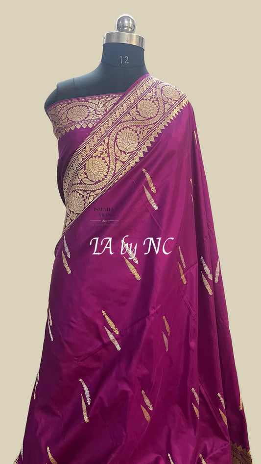 Byzantine Banarasi Pure Katan Silk Pattu Sona Rupa Saree