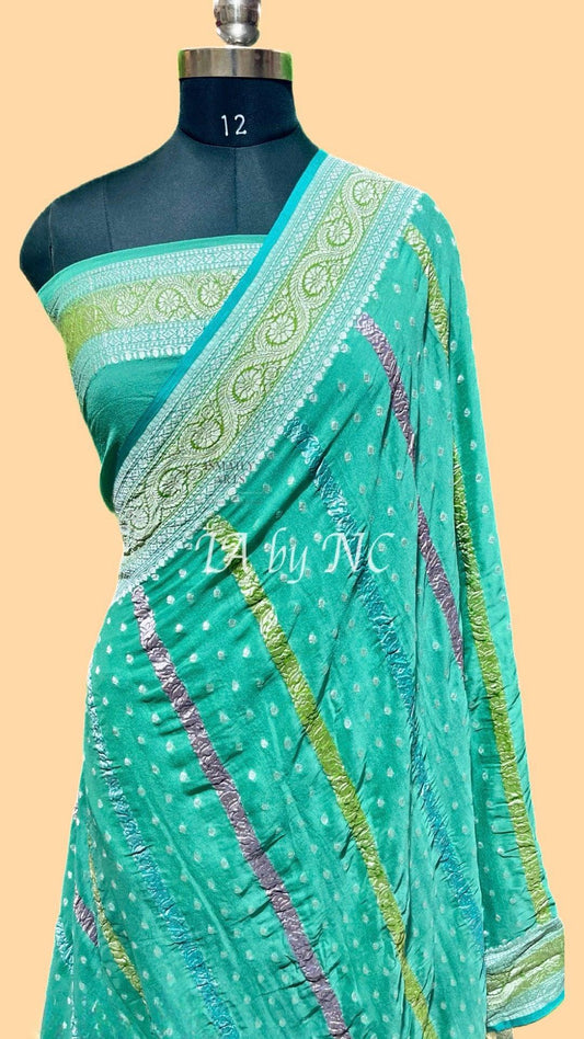 Jungle Banarasi Pure Khaddi Georgette Saree