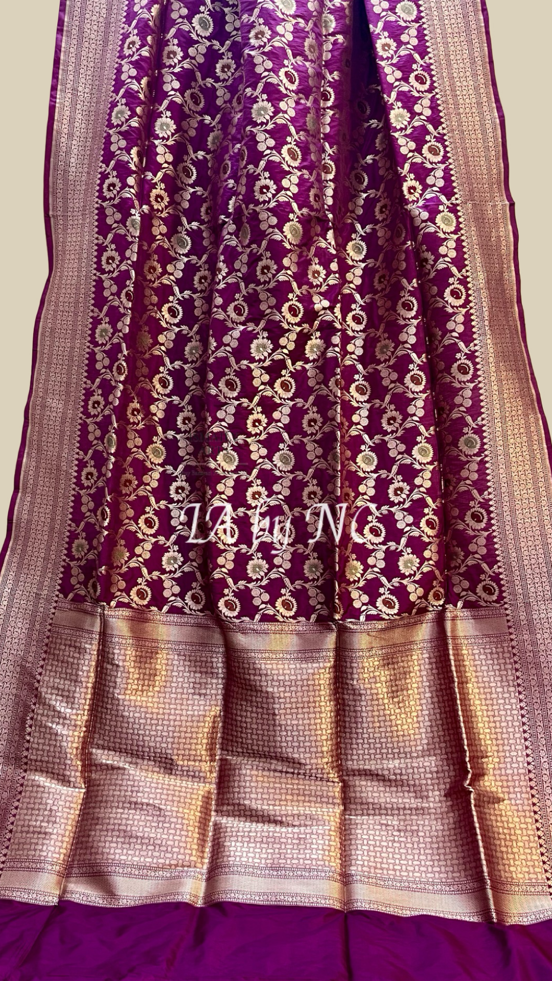 Byzantine Banarasi Pure Katan Silk Meenakari Pattu Saree