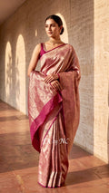 Mulberry Banarasi Pure Tissue Silk Brocade Saree