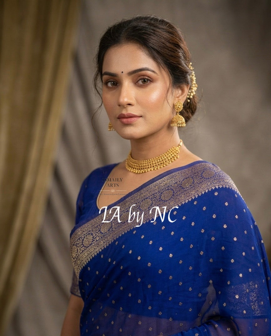 Royal Banarasi Pure Khaddi Georgette Saree