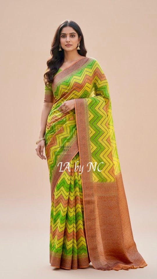 Amber Banarasi Pure Chiffon Georgette Saree
