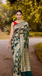 Sacramento Banarasi Pure Khaddi Georgette Saree