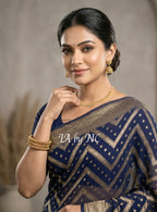 Space Banarasi Pure Khaddi Georgette Saree