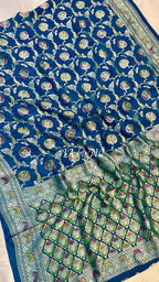 Sapphire Banarasi Pure Khaddi Georgette Saree