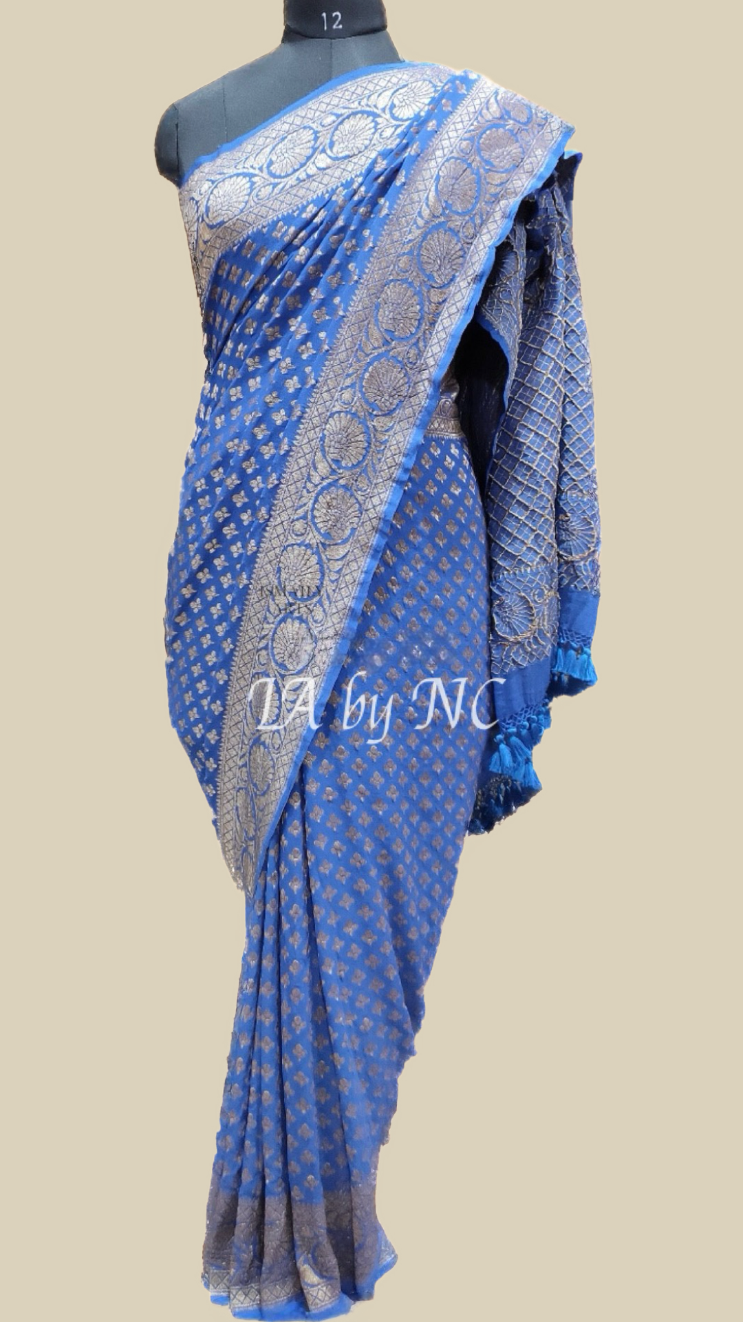 Sapphire Banarasi Pure Khaddi Georgette Saree