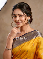 Gold Banarasi Pure Kora Organza Kadwa Saree