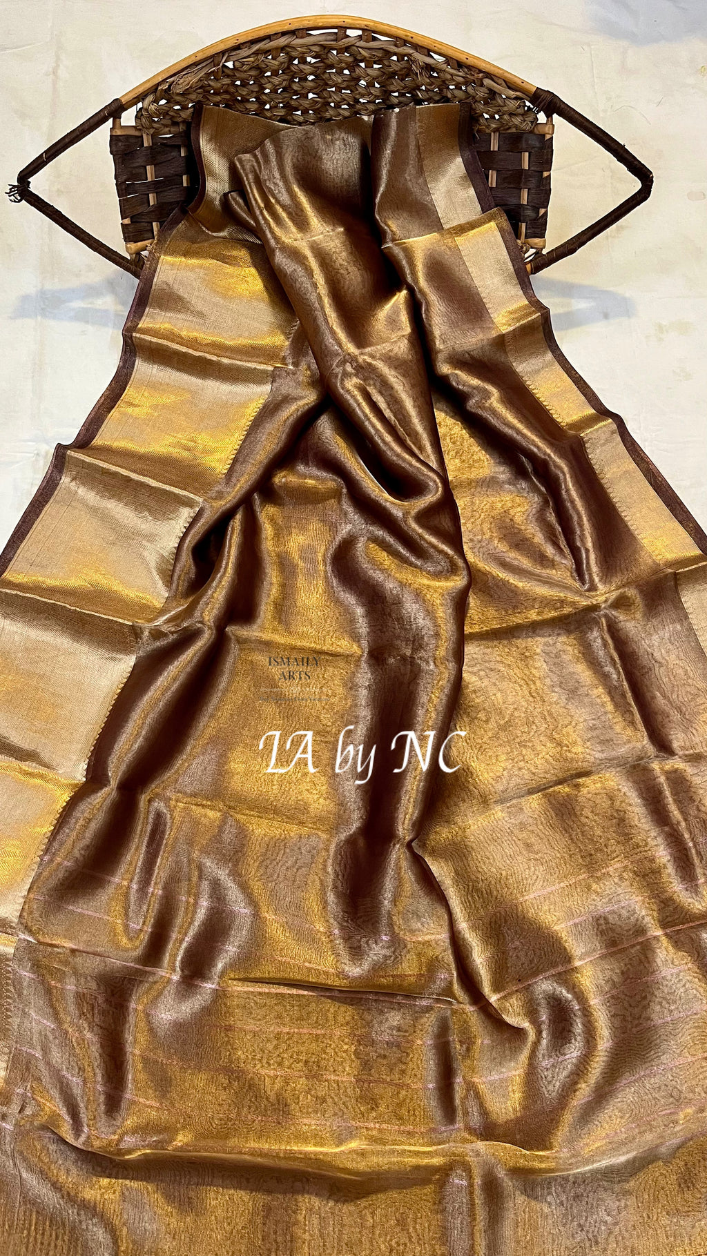 Mahogany Banarasi Pure Tissue Silk Saree